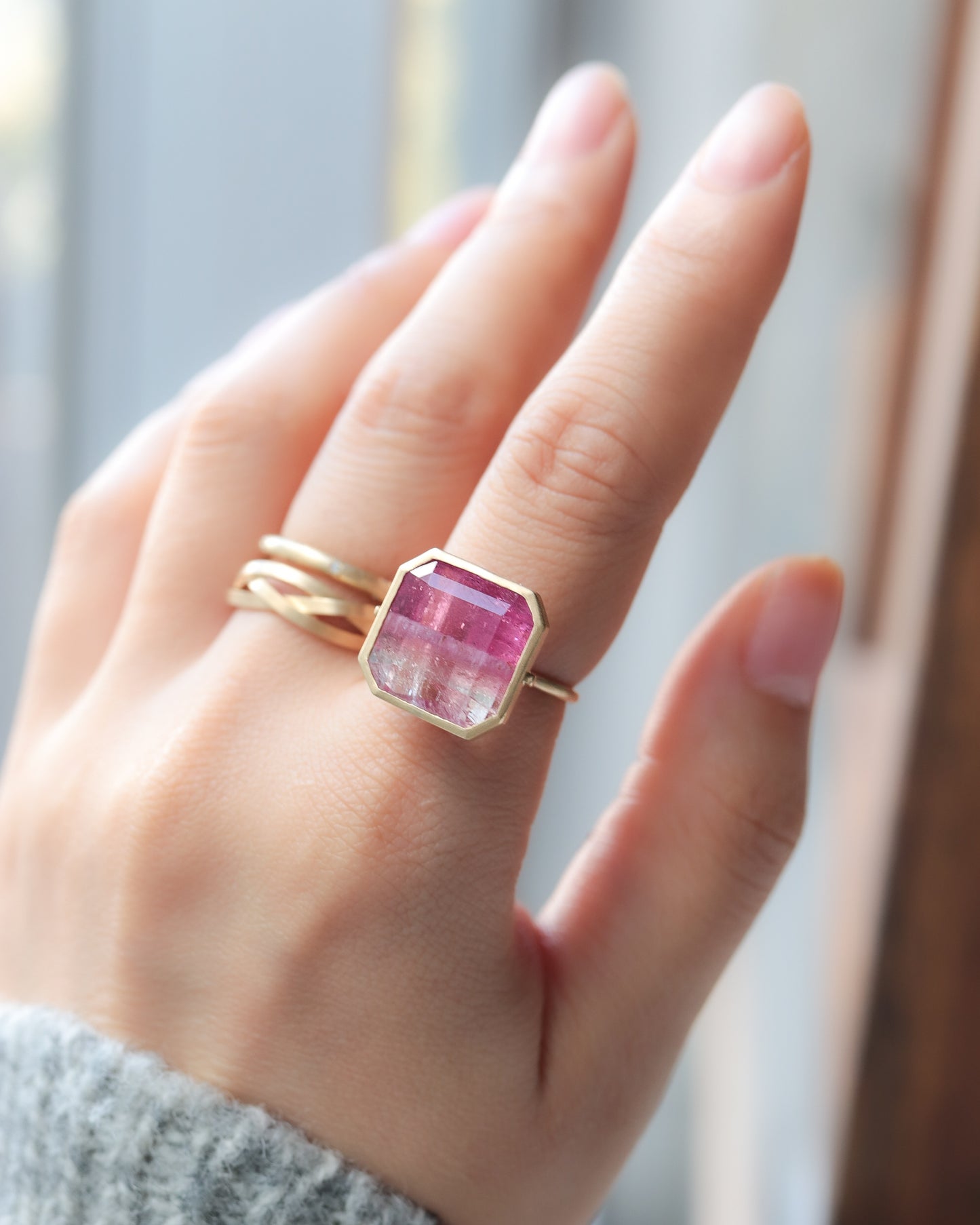 Collet Ring - Tourmaline -