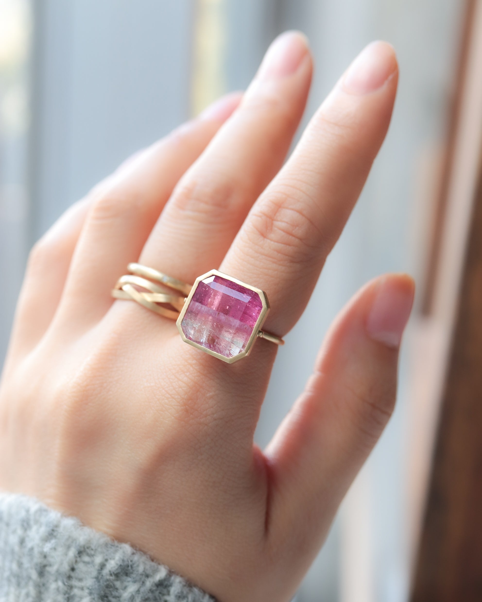 Collet Ring - Tourmaline -