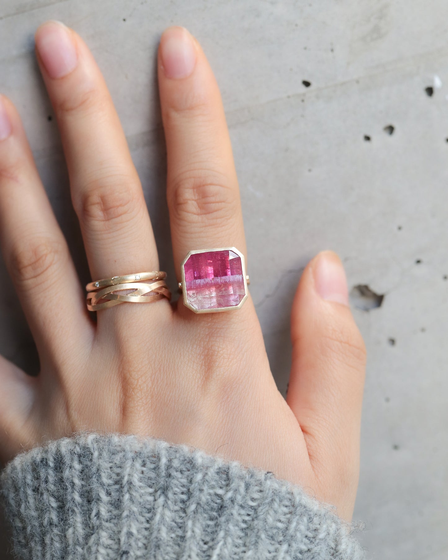 Collet Ring - Tourmaline -