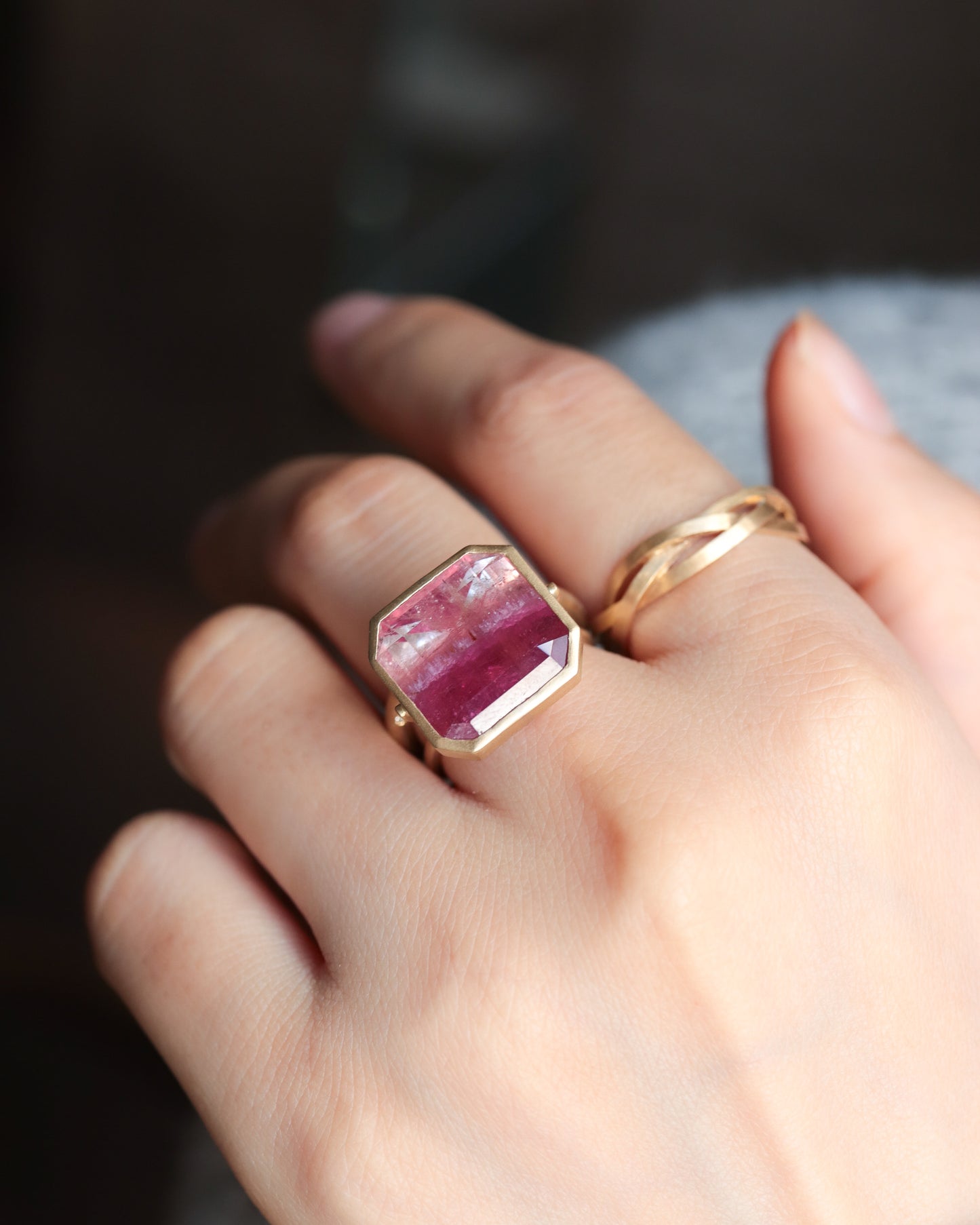 Collet Ring - Tourmaline -