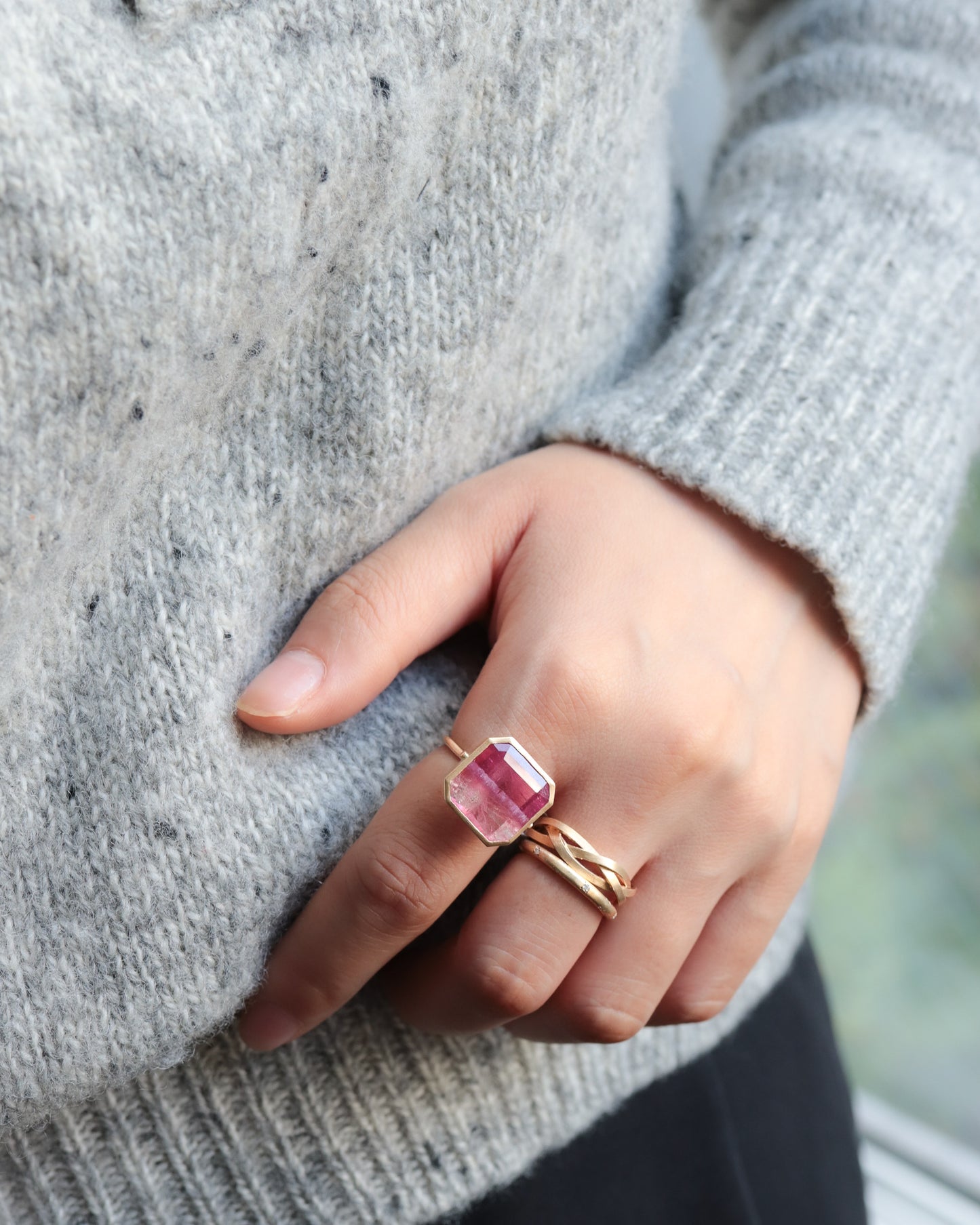 Collet Ring - Tourmaline -