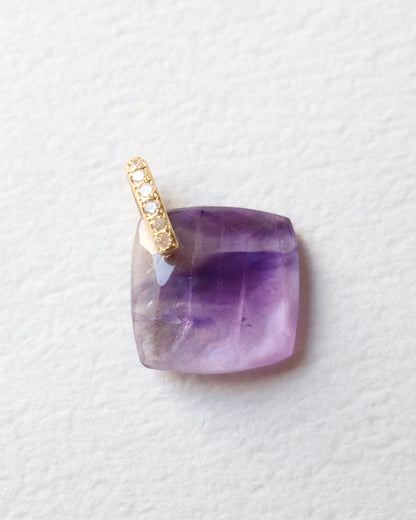 Hibiki Stone Necklace - Amethyst -