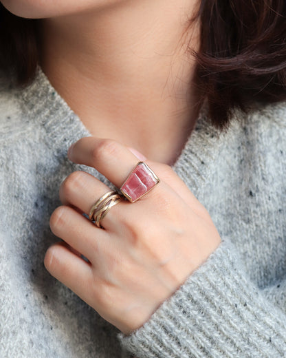 Collet Ring - Rhodochrosite -