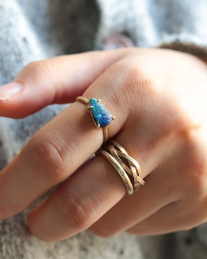 Prong Ring - Boulder Opal -