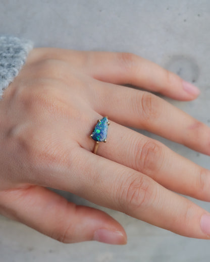 Prong Ring - Boulder Opal -