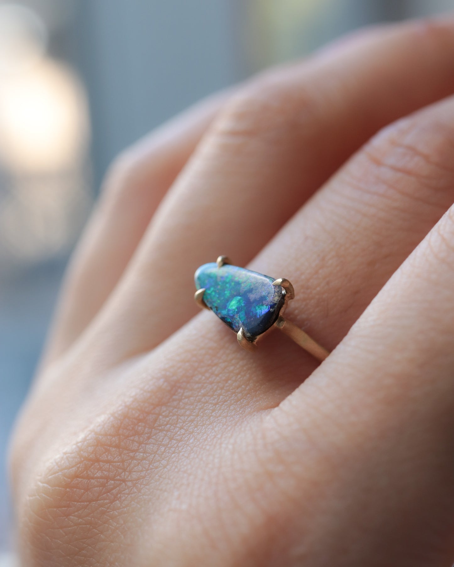 Prong Ring - Boulder Opal -