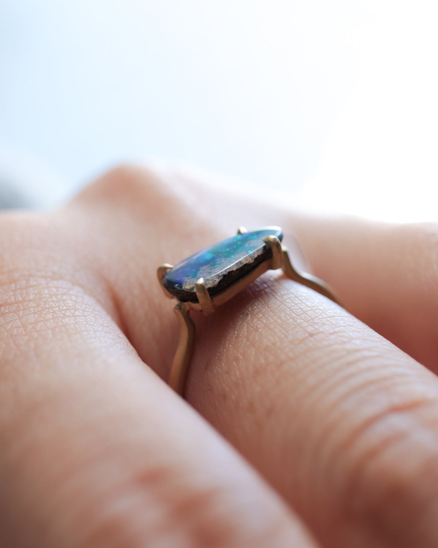 Prong Ring - Boulder Opal -