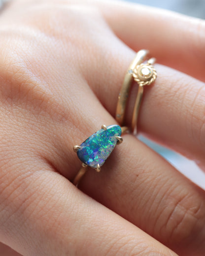 Prong Ring - Boulder Opal -