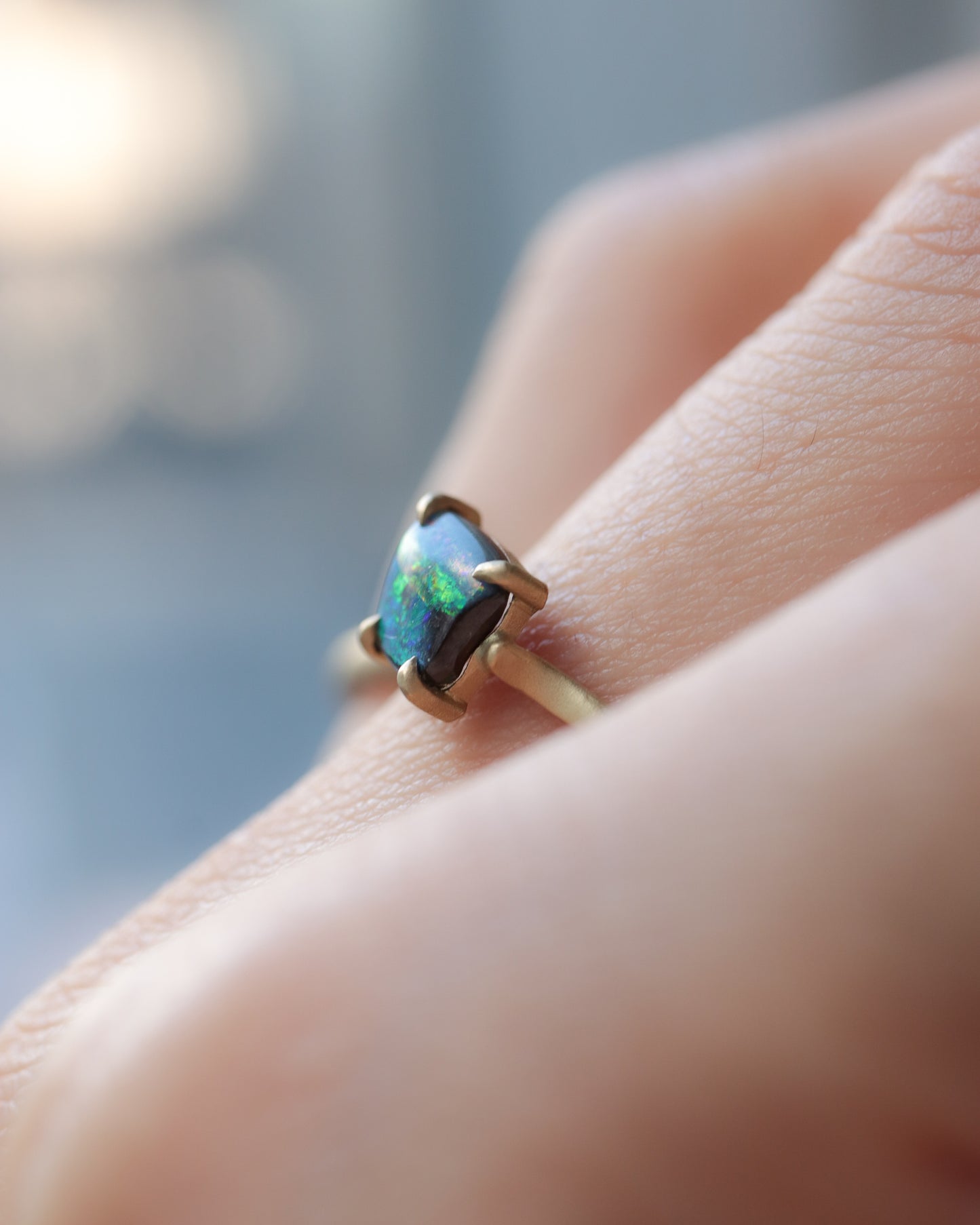 Prong Ring - Boulder Opal -