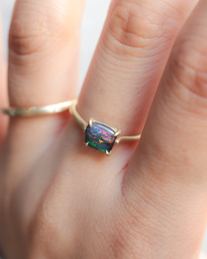 Prong Ring - Boulder Opal -