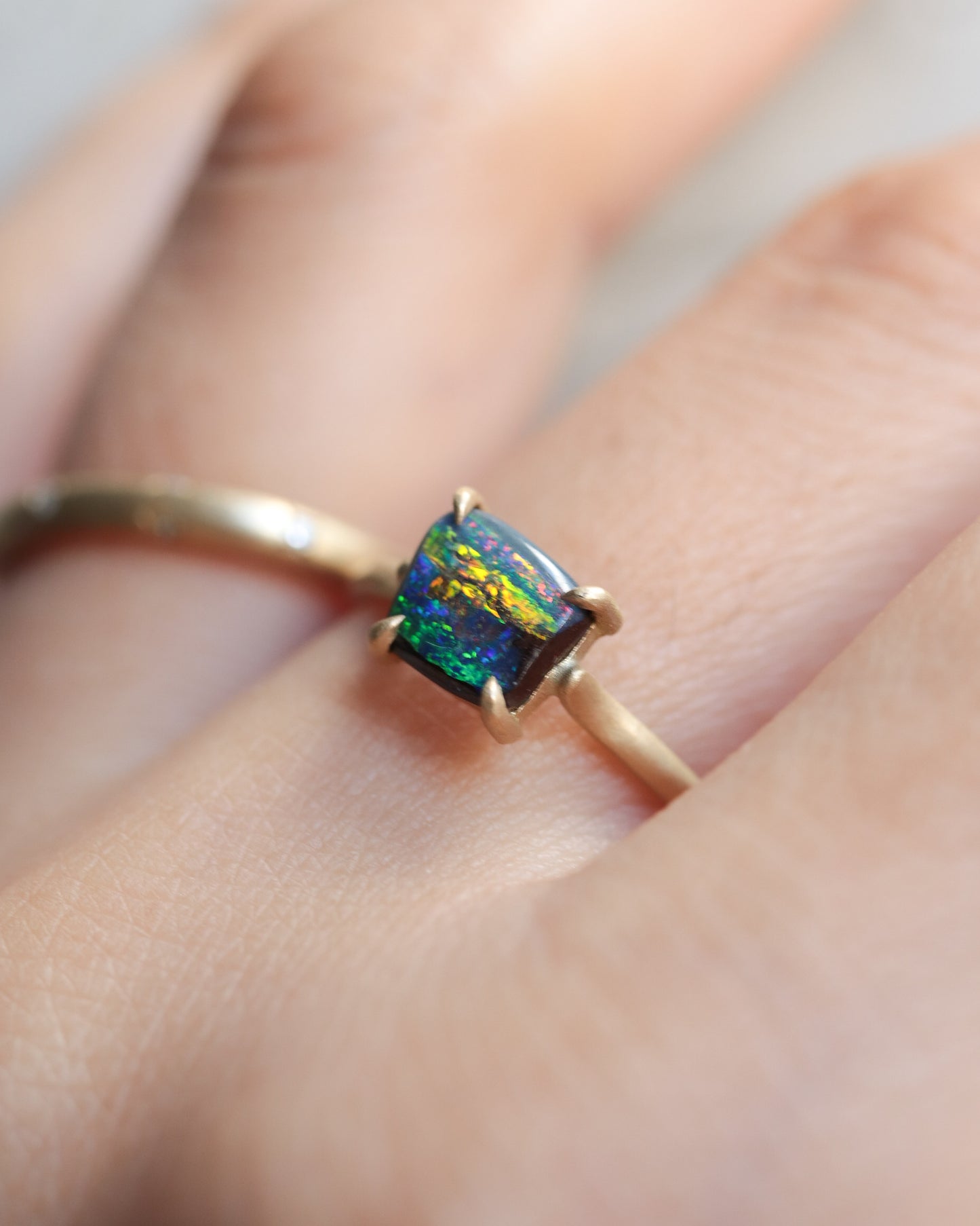 Prong Ring - Boulder Opal -