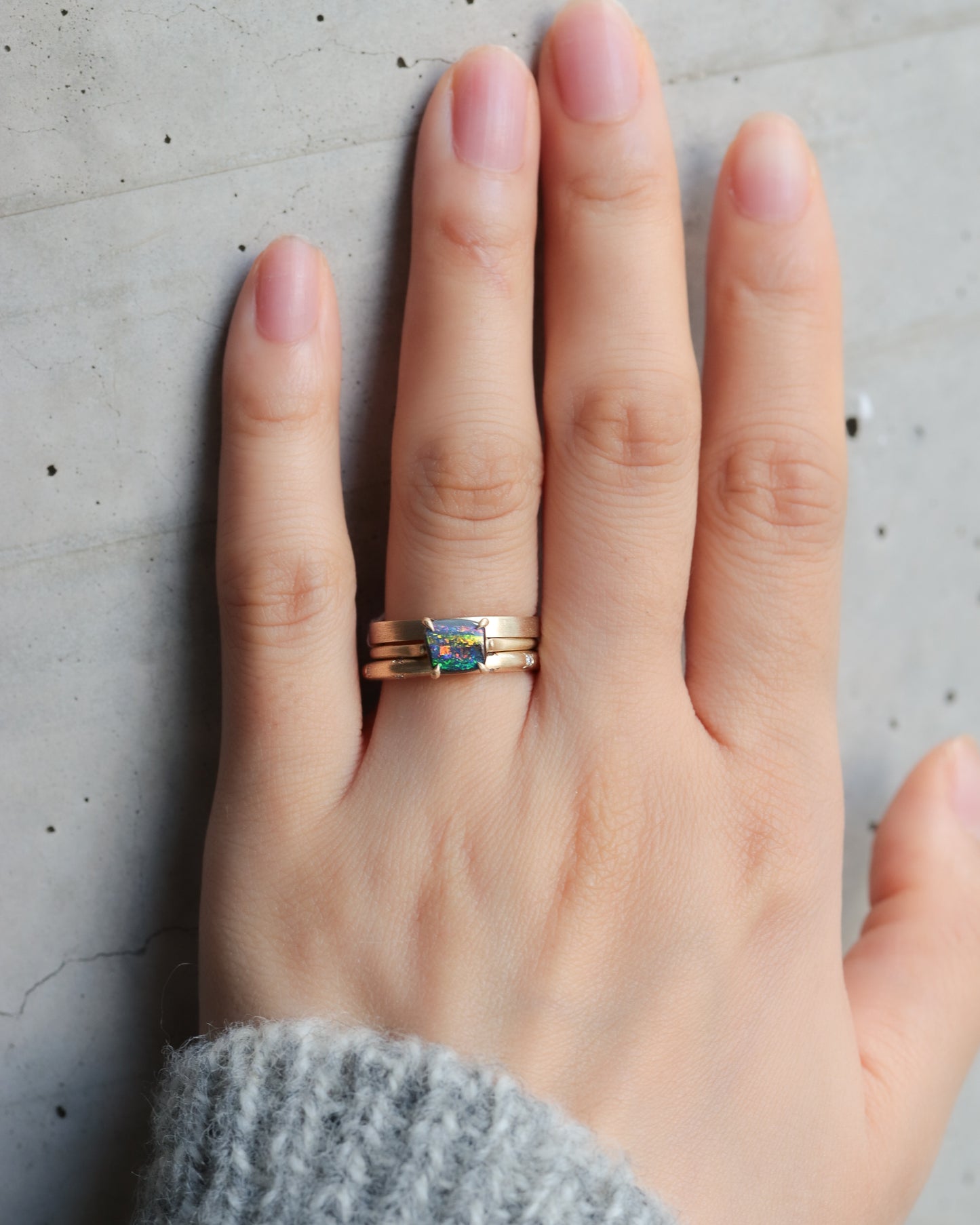 Prong Ring - Boulder Opal -