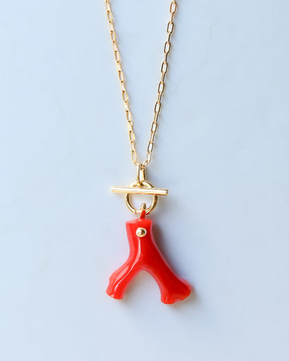 Mantel Necklace - Coral -