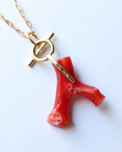 Mantel Necklace - Coral -