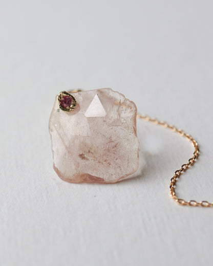 Flat Pierced Earring - Sapphire -