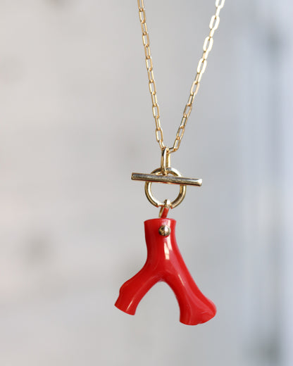 Mantel Necklace - Coral -