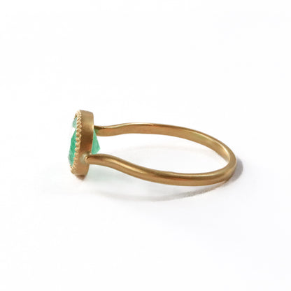 Milgrain Ring - Emerald -