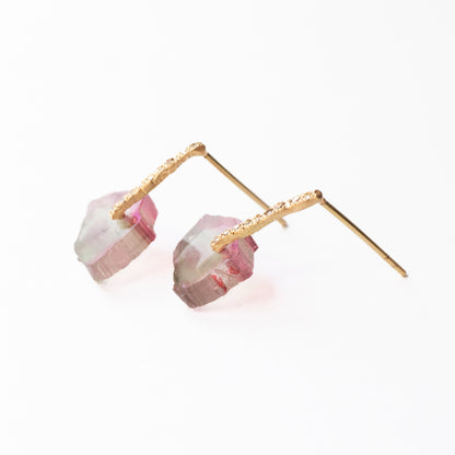 Hibiki Stone Pierced Earring - Bicolor Tourmaline -
