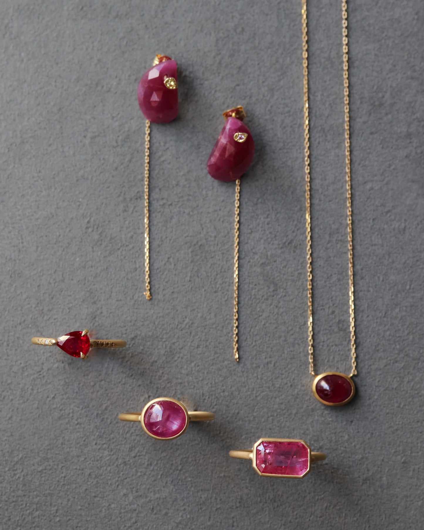 【coming soon】Collet Ring - Ruby -