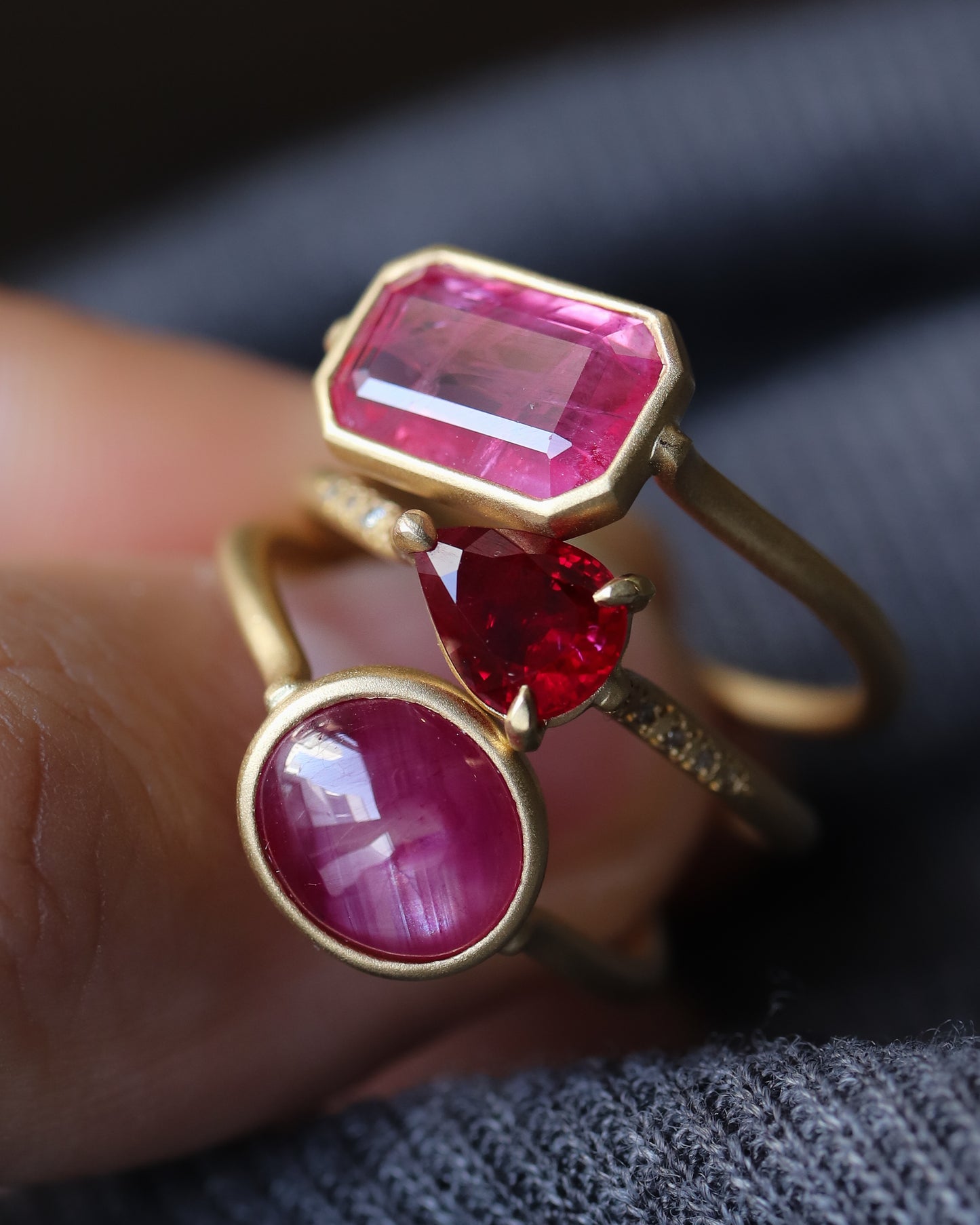 【coming soon】Collet Ring - Ruby -