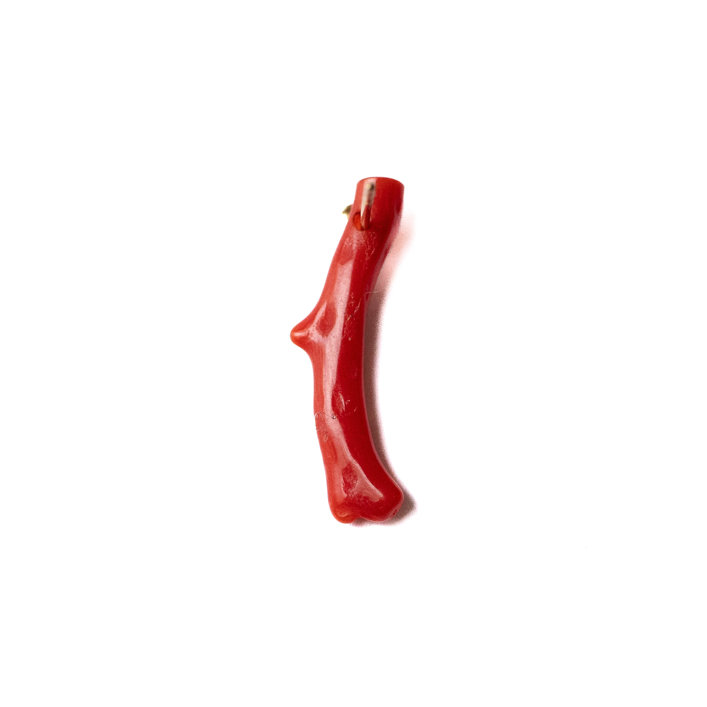 Flat Pierced Earrings - Coral -