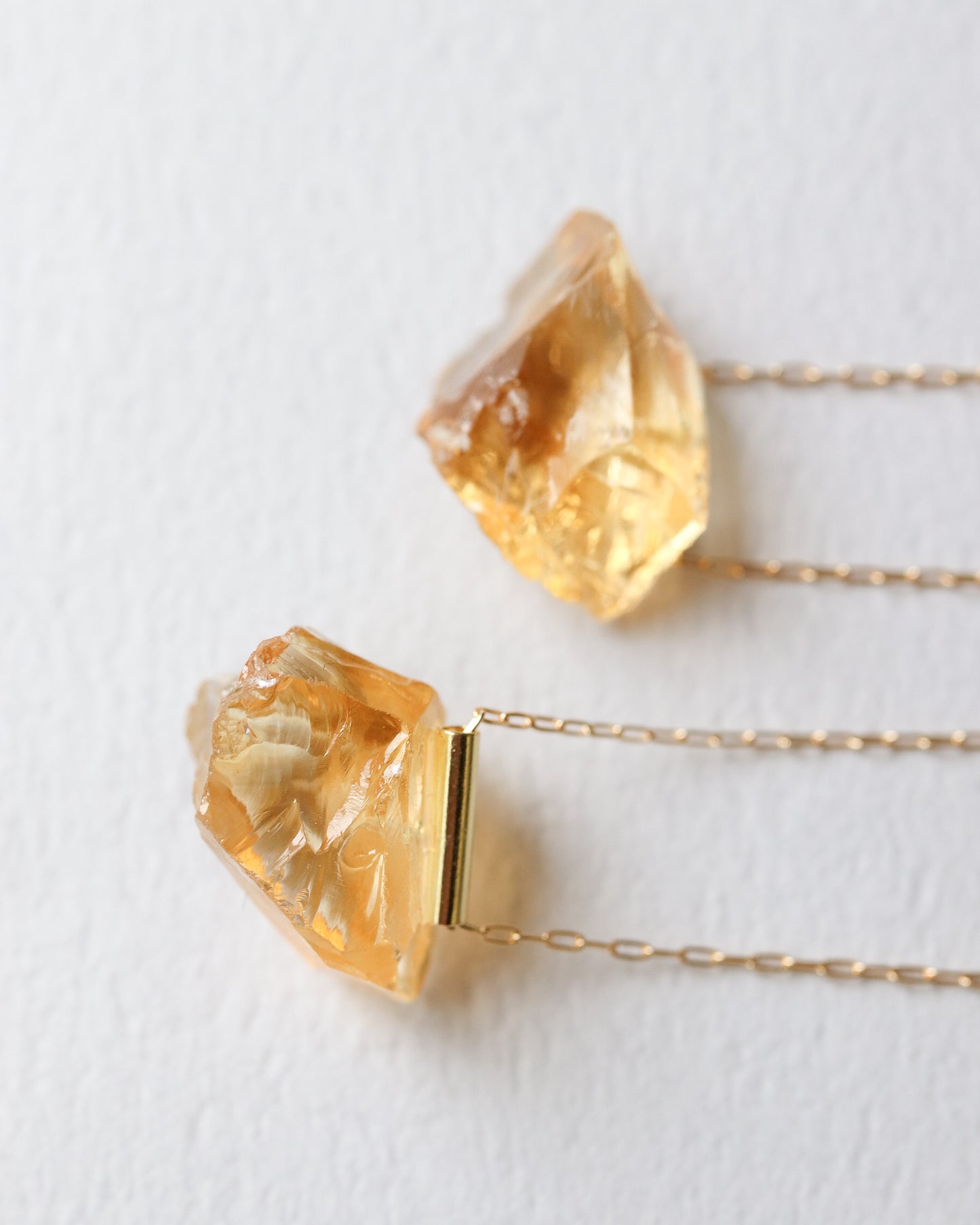 Pipe Pierced Earring - Citrine -