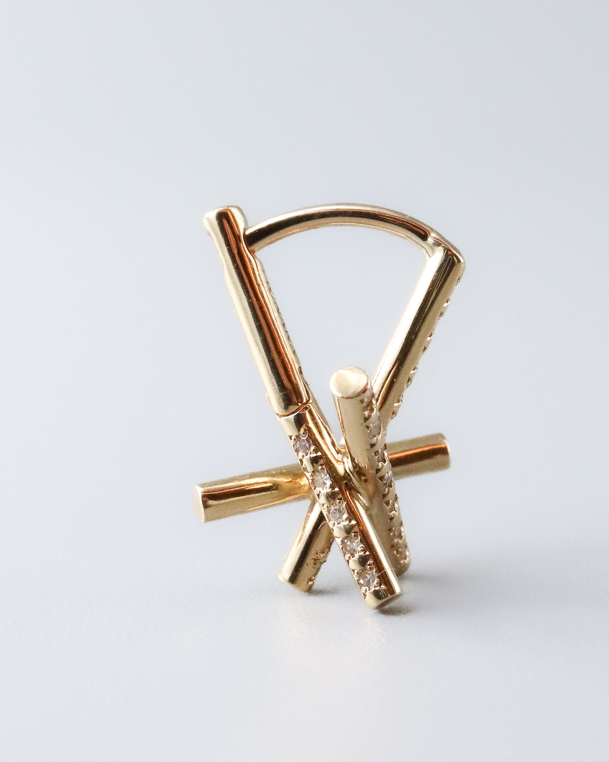 Asterism Pierced Earring - K18YG / Diamond -