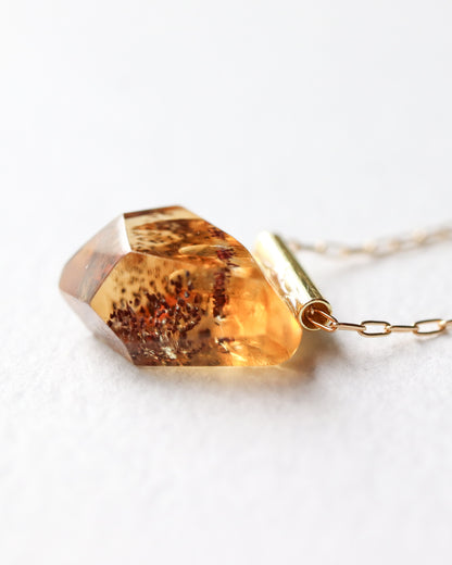 Pipe Pierced Earring - Citrine -