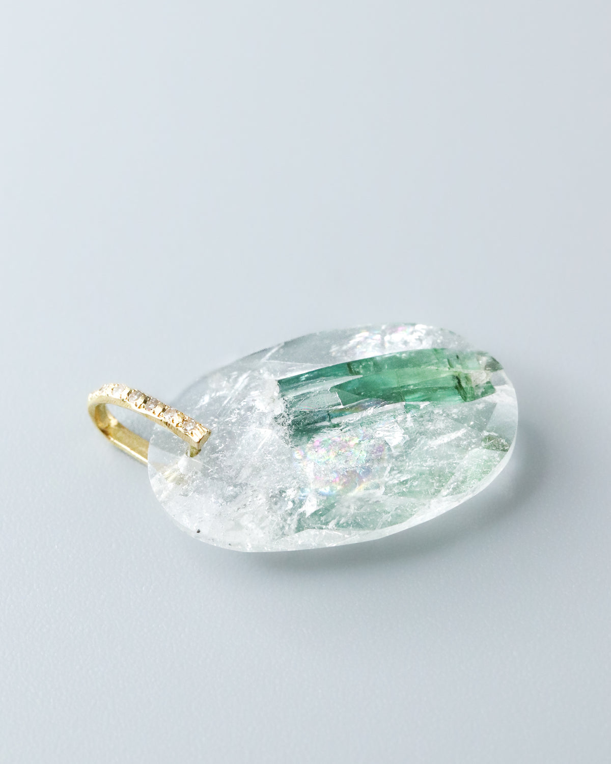 Hibiki Stone Necklace - Tourmaline in Quartz -