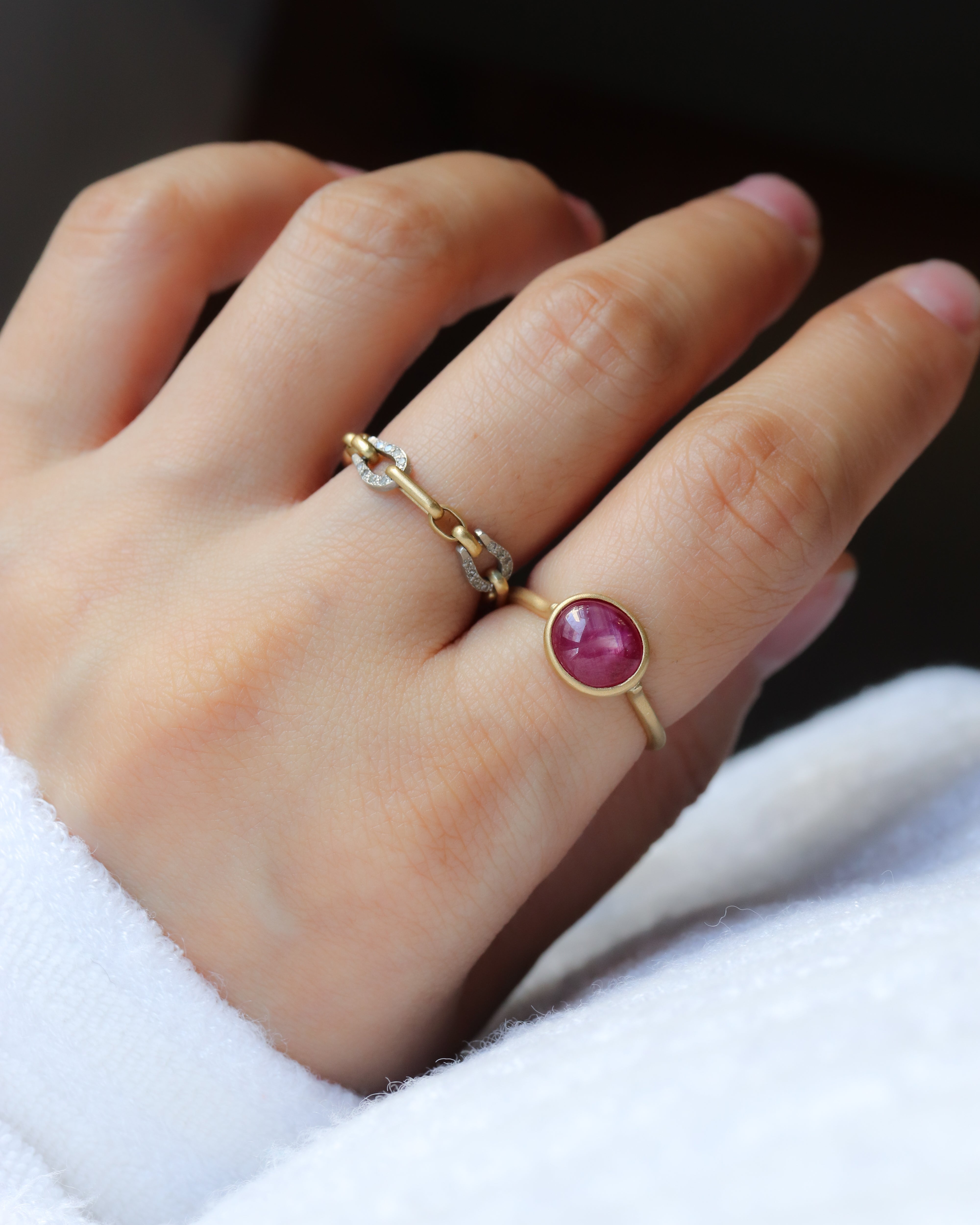 Collet Ring - Ruby -