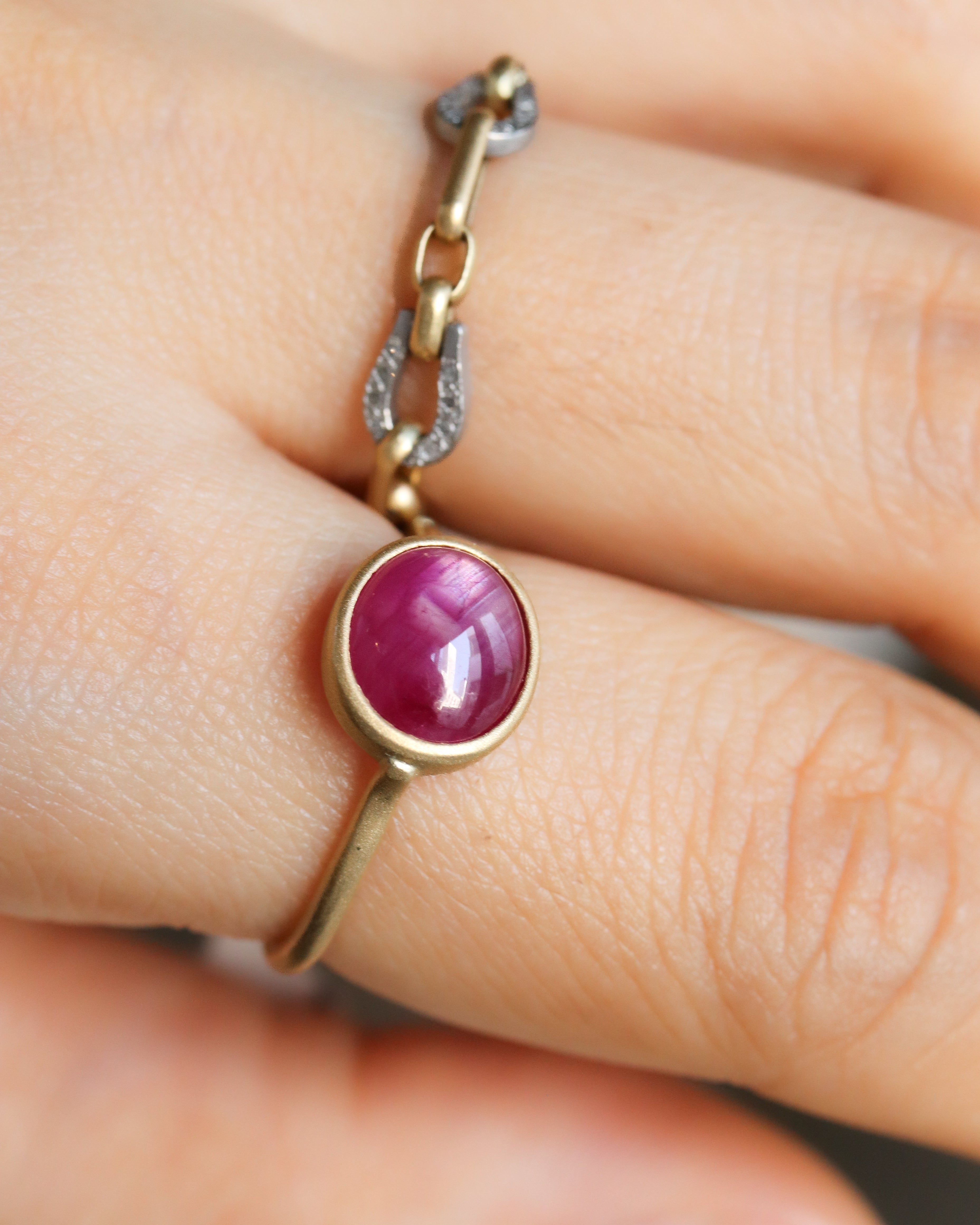 Collet Ring - Ruby -