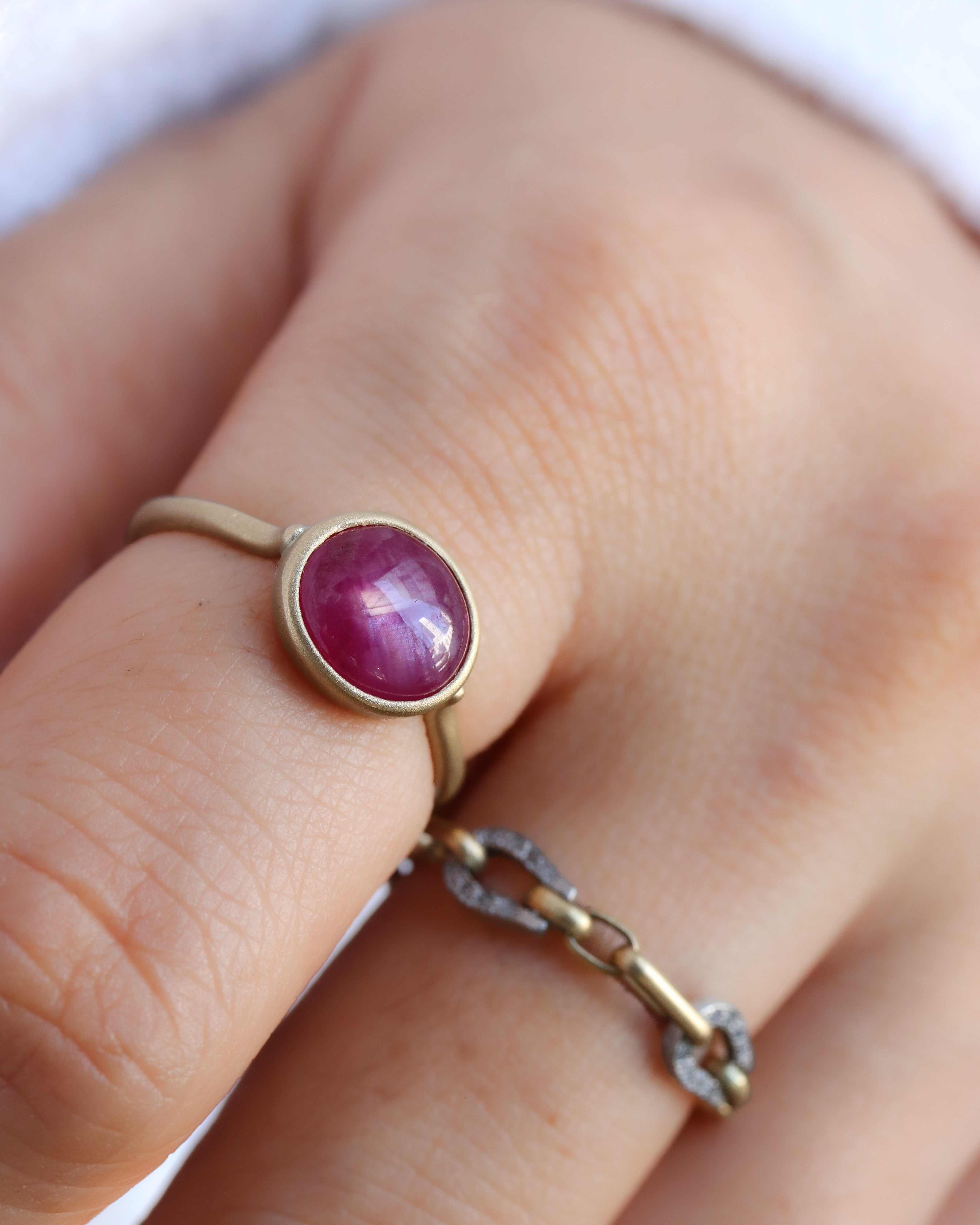 Collet Ring - Ruby -