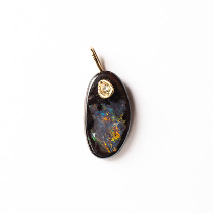 Flat Necklace - Boulder Opal -