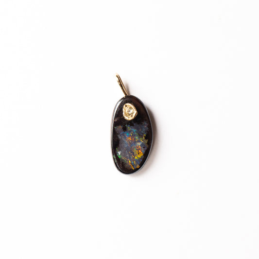 Flat Necklace - Boulder Opal -