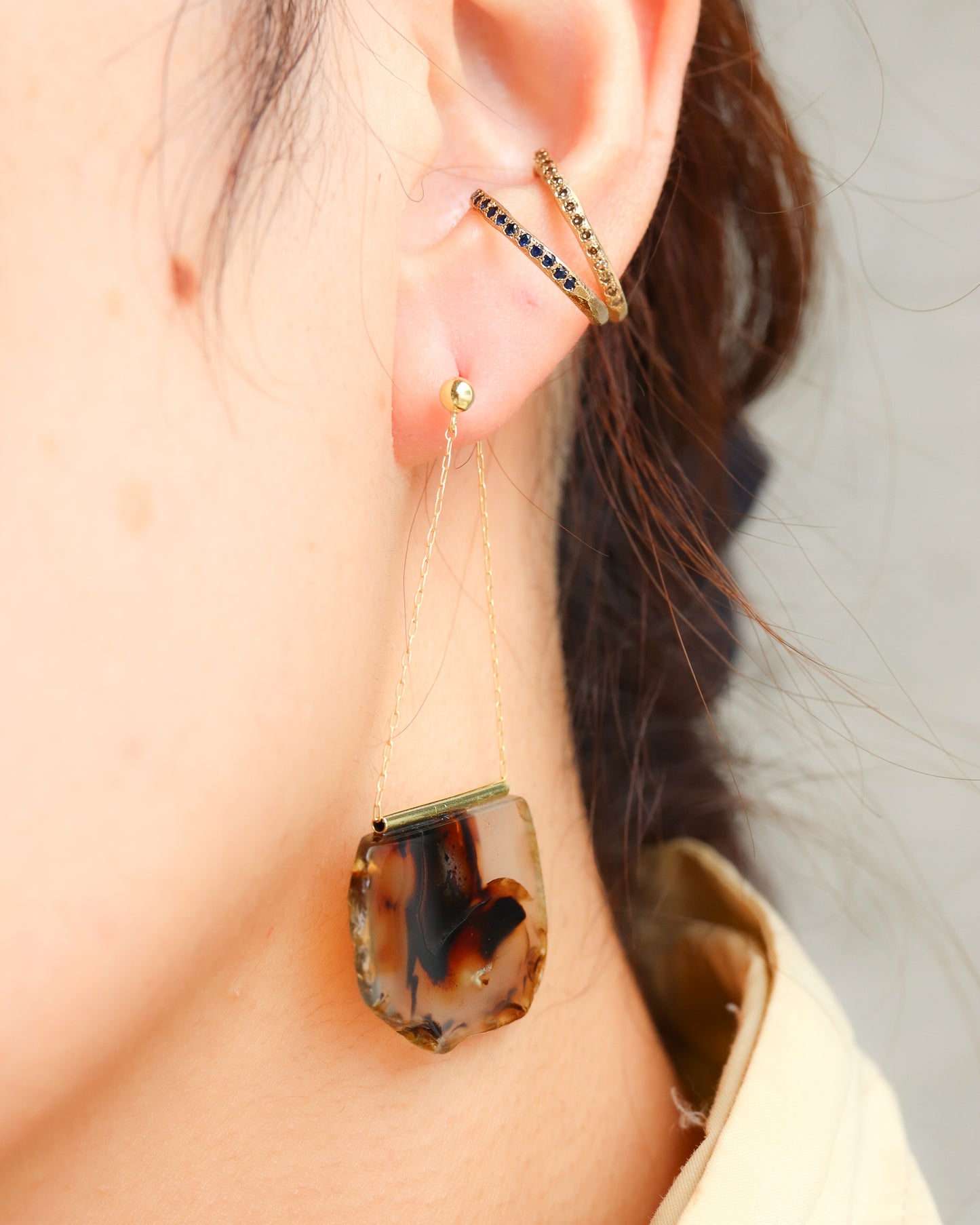 Pipe Pierced Earring - Montana Agete -