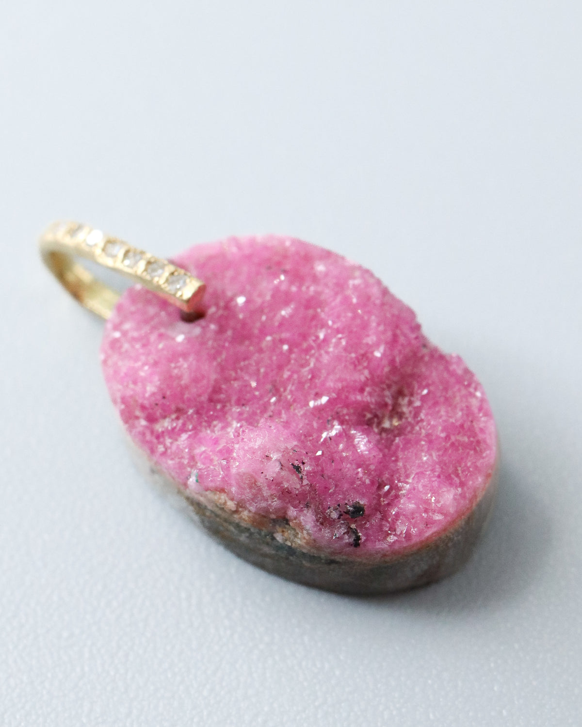 Hibiki Stone Necklace - Cobalt Calcite Druzy -
