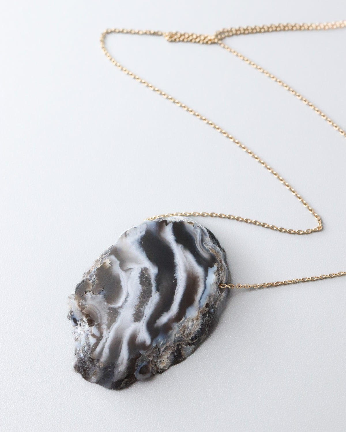 Rock Necklace - Agate Druzy -