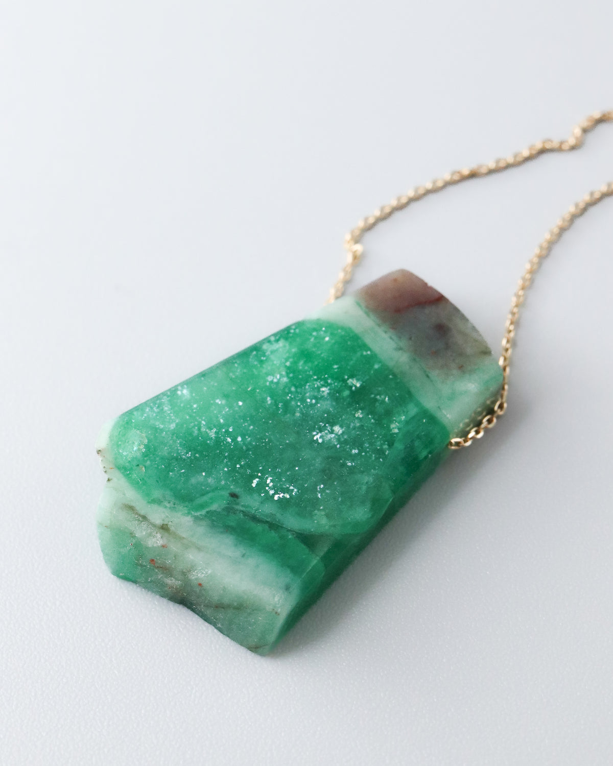 Rock Necklace - Emerald -