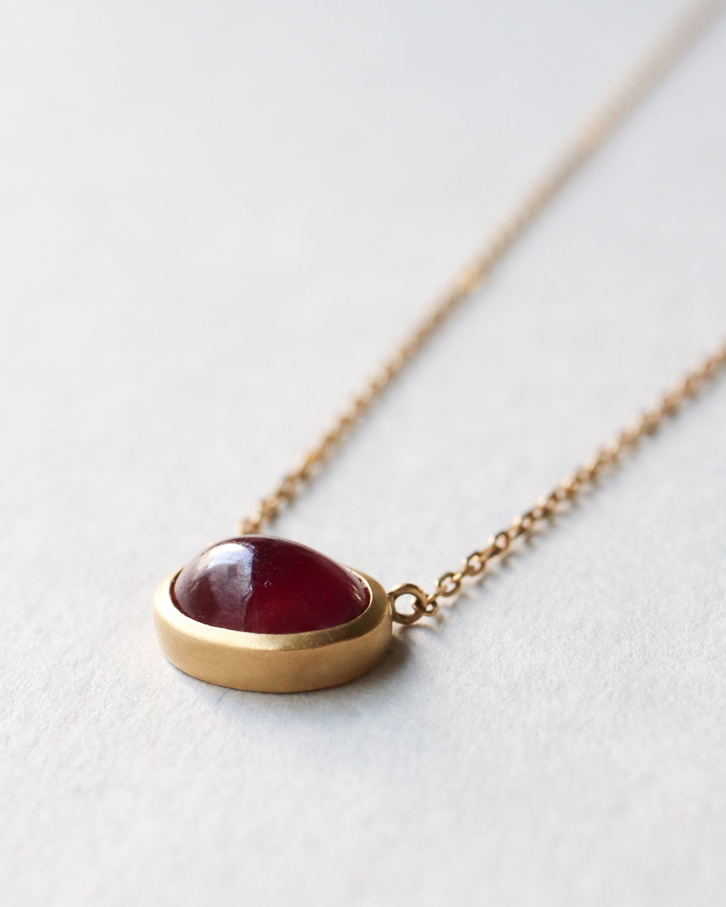 Collet Necklace - Ruby -