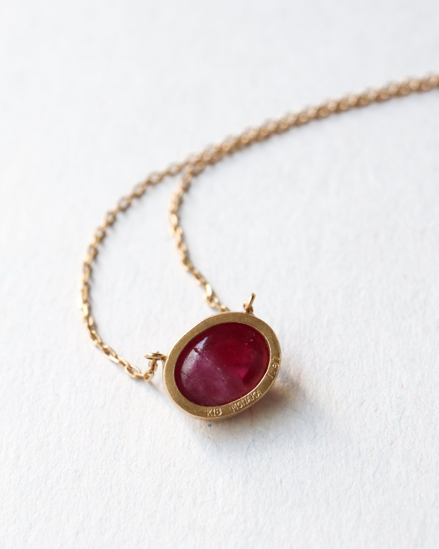 Collet Necklace - Ruby -
