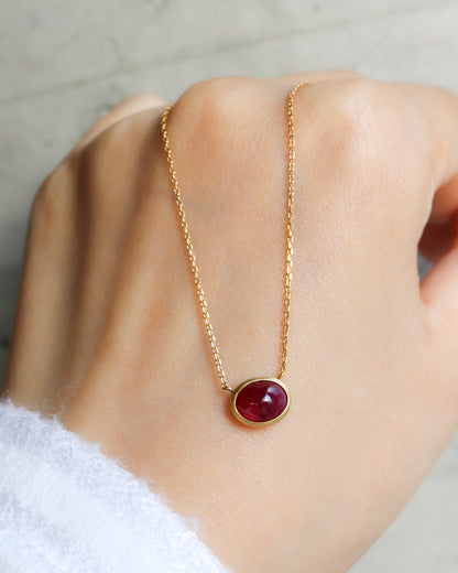 Collet Necklace - Ruby -