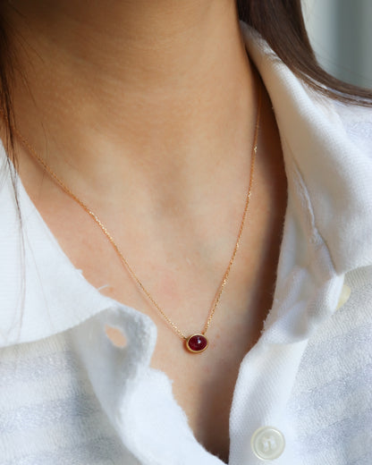 Collet Necklace - Ruby -