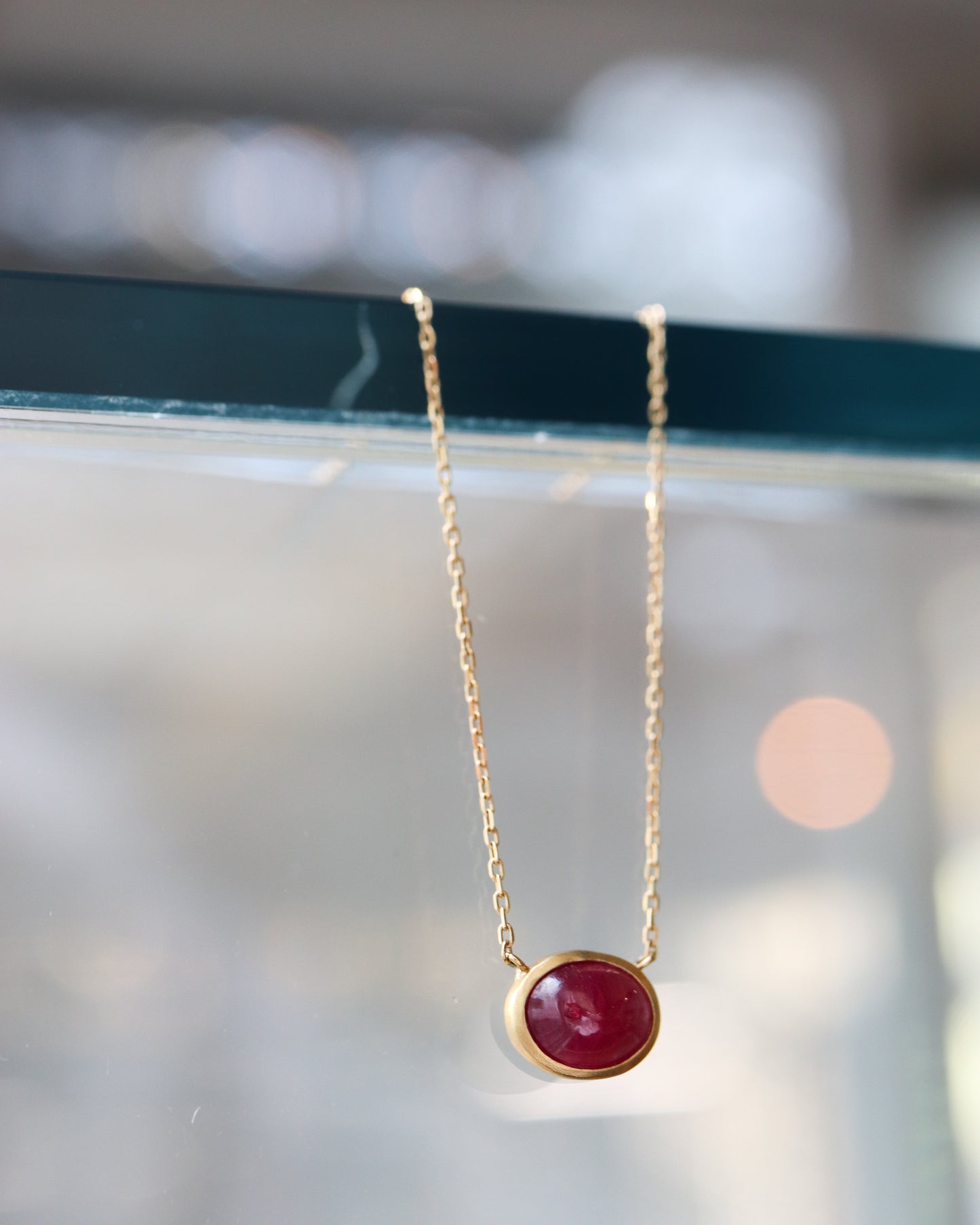 Collet Necklace - Ruby -