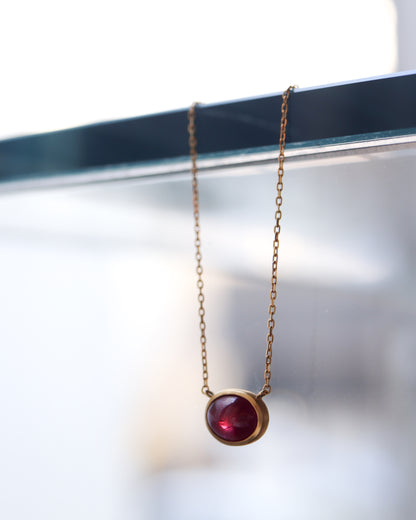 Collet Necklace - Ruby -