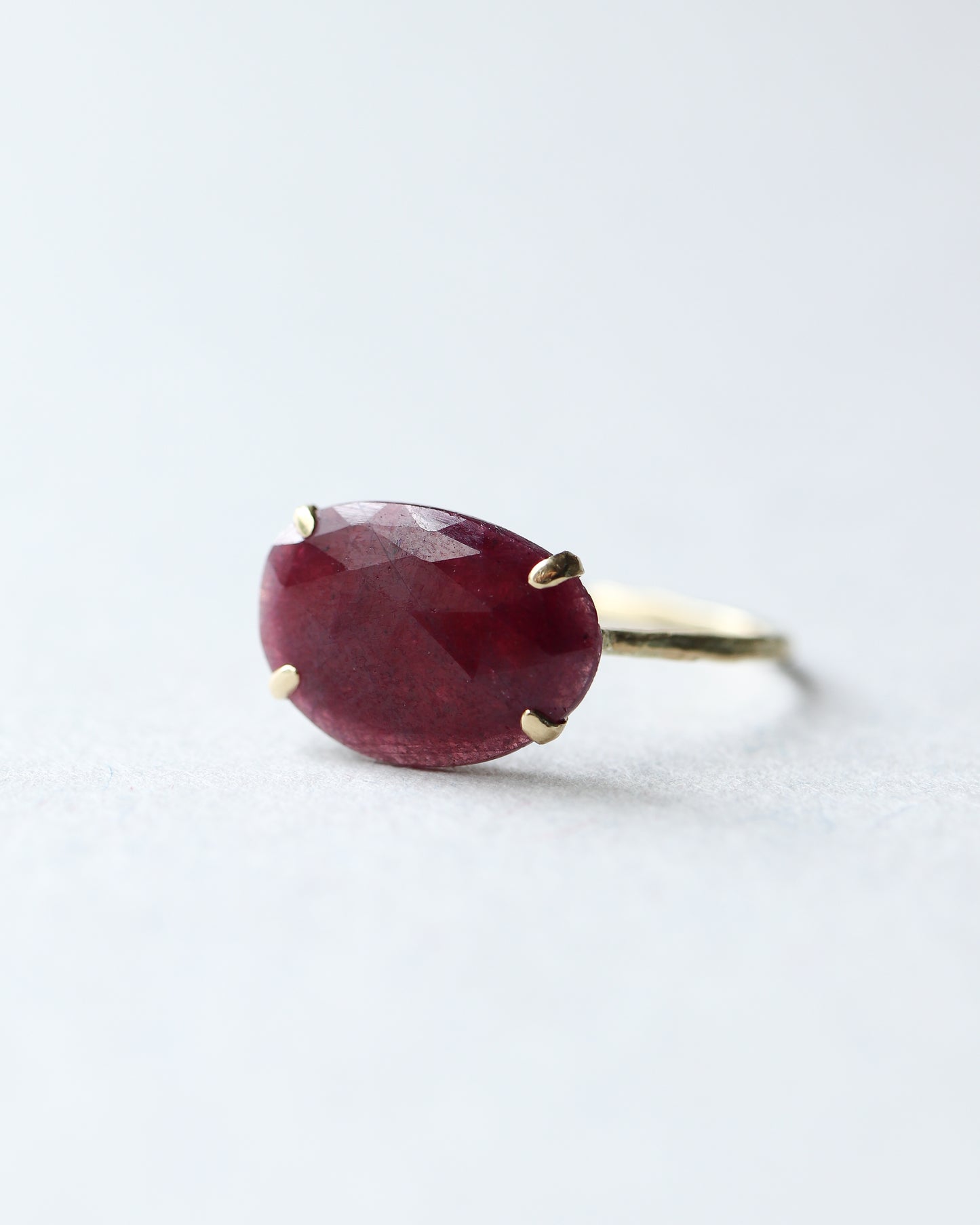Flat Ring - Ruby -