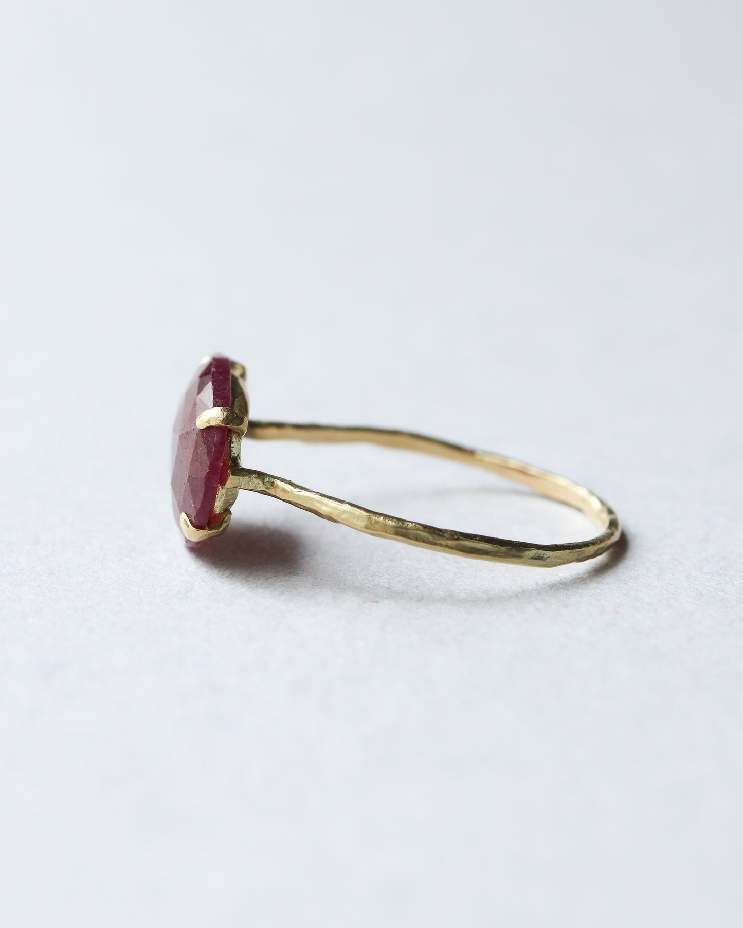 Flat Ring - Ruby -