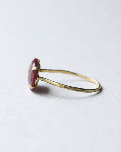 Flat Ring - Ruby -