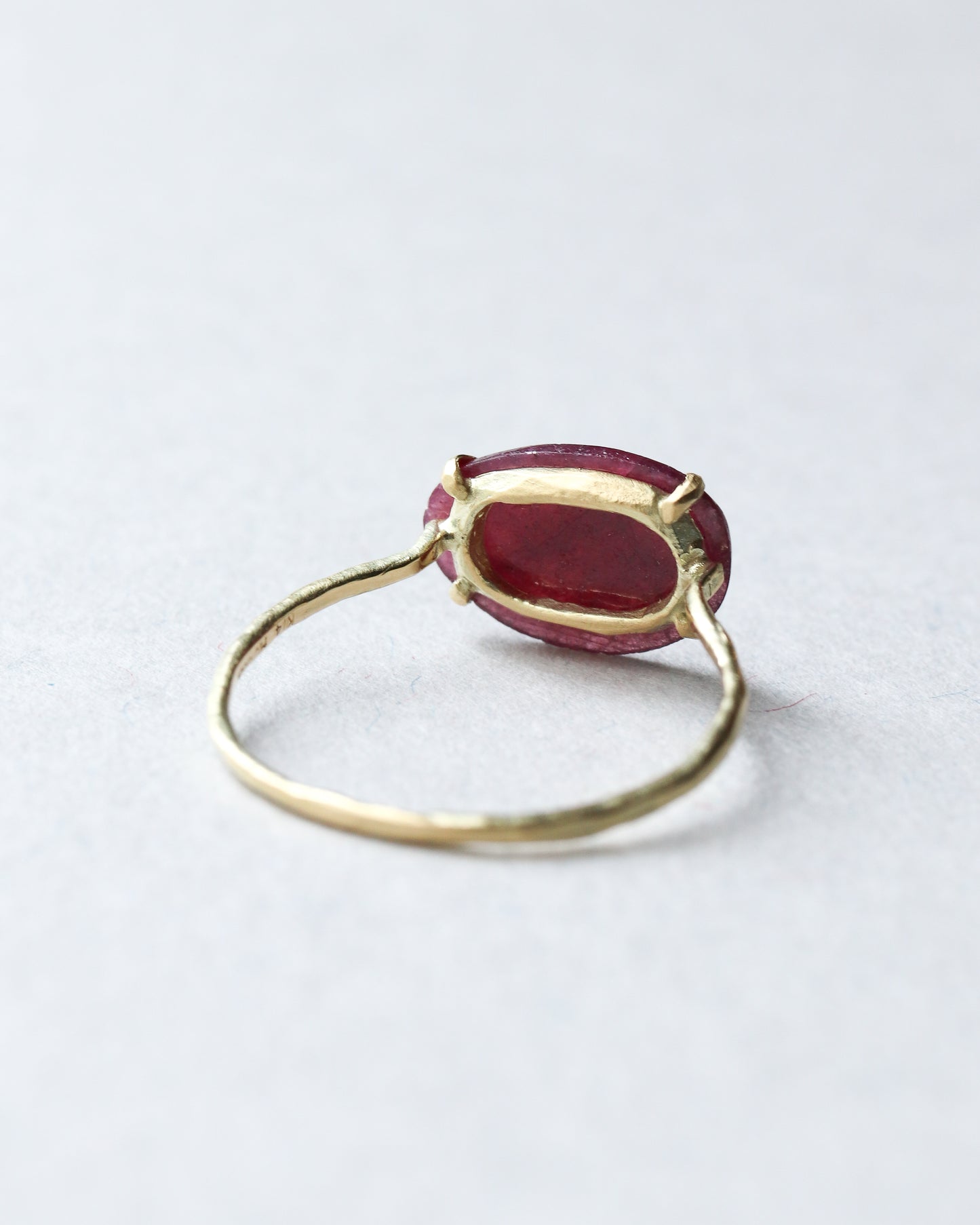 Flat Ring - Ruby -