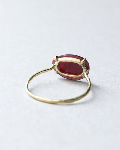 Flat Ring - Ruby -