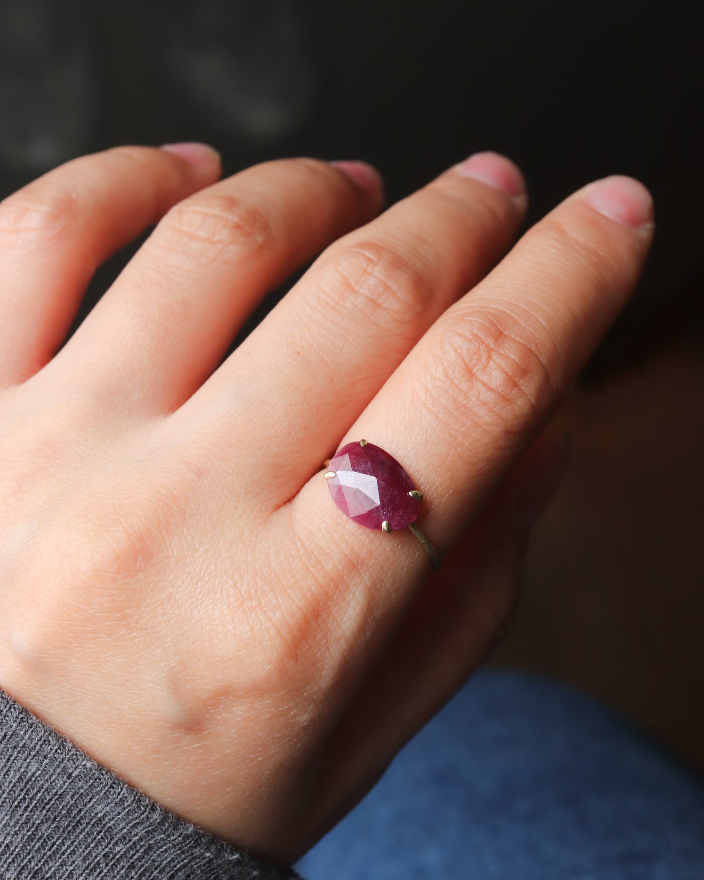 Flat Ring - Ruby -